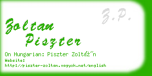 zoltan piszter business card